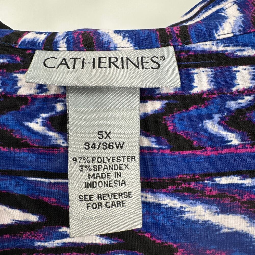 Catherines Size 5x Boho Abstract Geometric Print … - image 3